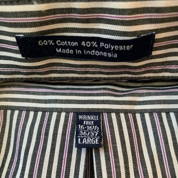 Chaps Stripe Button Up Dress Shirt - Picture 5 of 9